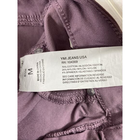 YMI Womens Mid Rise Skinny Jeans Size Medium 25" W Purple Stretch Denim Comfy - Picture 5 of 11